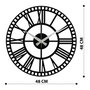Wallity Reloj de Pared Decorativo S004 Metal Negro 48x48cm